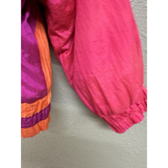 Vintage East West Ski Jacket Medium Panda Group Bright Neon Color Block Snow - Picture 7 of 14